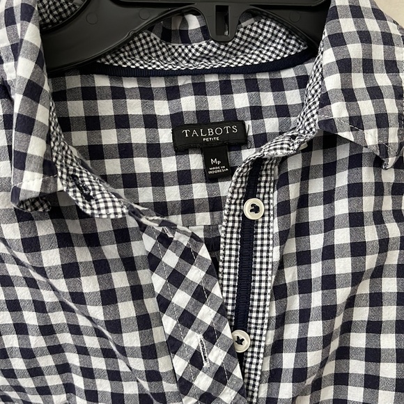 Talbots women’s blouse, Plaid/checkered - Picture 3 of 4